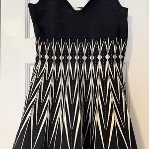 Alexander McQueen Chevron Mini Dress